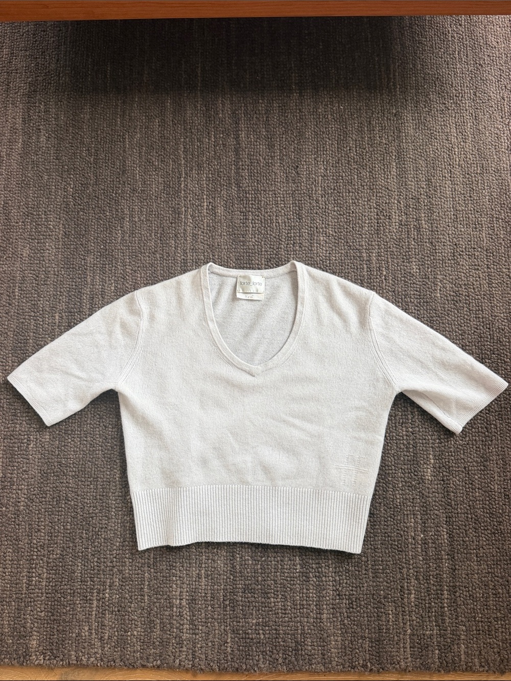 forte forte V neck sweater icy blue color